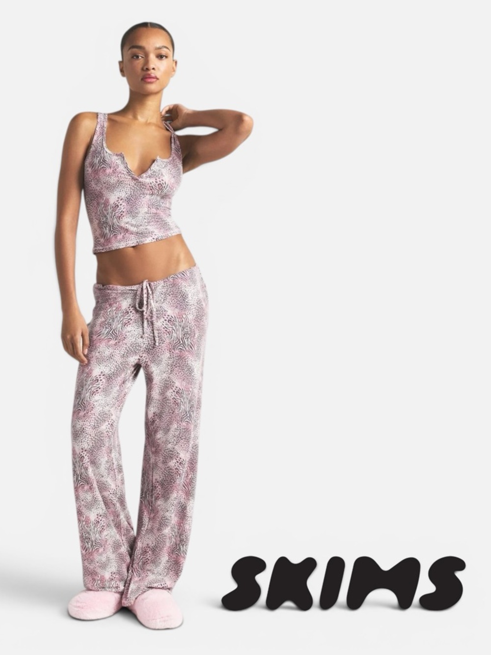 SKIMS Bloom Mini Multi Animal Pajama Bottoms ONLY
